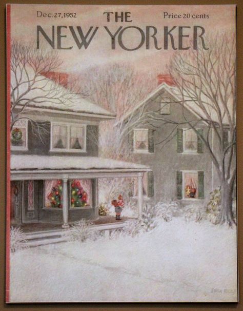 New Yorker Christmas Cover 1952 New Yorker December, The New Yorker Magazine, New Yorker Magazine, New Yorker Covers, Christmas Cover, Poster Photo, Thomas Kinkade, Old Magazines, Vintage Christmas Cards