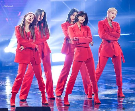 Cover Outfits, Exid Kpop, Stage Outfits, These Girls, Couture Fashion, Celebrities Female, Kpop Girls, Red Leather Jacket