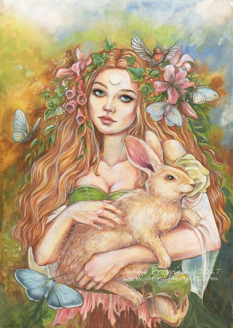 Vesna by https://www.deviantart.com/jannafairyart on @DeviantArt Janna Prosvirina, Amy Brown Art, Slavic Goddess, Norse Goddess, Pagan Art, Earth Goddess, Goddess Art, Fantasy Artist, Fairy Art