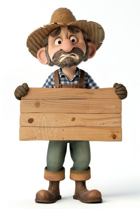 Tired Farmer holding board portrait standing person. | free image by rawpixel.com Thunder Png, Comic Book Background, Caricature Sketch, Music Drawings, City Cartoon, Creative Graphics, Cartoon Character Pictures, Dont Touch My Phone Wallpapers, 3d Cartoon