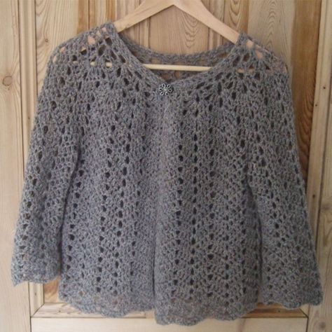 Crochet Bed Jacket, Bed Jacket Pattern, Lace Sweater Pattern, Crochet Lace Cardigan, Lace Cardigan Pattern, Crochet Bed, Craft Crochet, Bed Jacket, Irish Crochet Dress