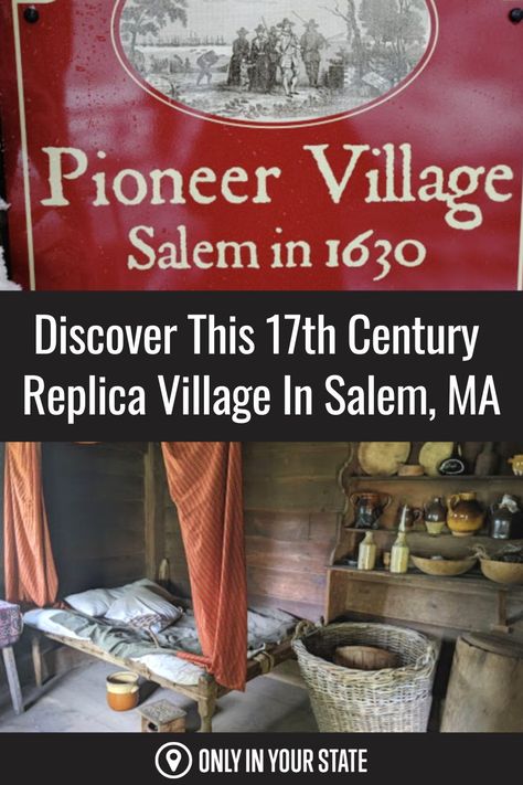 Discover What Life Was Like In The 17th Century At Pioneer Village, A Living History Museum In Salem, Massachusetts! Things To Do In Massachusetts | Salem Massachusetts | US Travel | US Destinations | Historical Houses | History | Autumn Activities | Fall To Do List | Museums Pioneer Village Salem Ma, Massachusetts Salem, Things To Do In Massachusetts, Fall To Do List, Massachusetts Bay Colony, Historical Houses, Colonial Life, Pioneer Village, Living History Museum