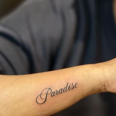 R’ink Tattooz - Tattoo studio, Delhi on Instagram: "Paradise x Rose tattoo @ng.ringvean  . For tattoo appointment / queries  📩 @rinktattooz  ☎️ +91 96670 20423 📍 E-13, 2nd floor, South extension II main market, New Delhi . . . . #paradisetattoo #rosetattoo #fonttattoo #wristtattoo #blackrosetattoo #vectorrosetattoo #collorbonetattoo #tattoo #inked #tinytattoo #smalltattoo #tattooart #art #design #finelinetattoo #tinytattoo #qualitytattoo #tattooquality #tattoodesign #tattooideas #delhitattoo #tattoodelhi #tattooartist #artist #life #beauty #delhitattooshop #delhitattoostudio #tattooshopindelhi #tattoostudioindelhi #tattooartistindelhi" Paradise Tattoo Design, Tattoo Appointment, Paradise Tattoo, Cursive Tattoos, Hand And Finger Tattoos, Black Rose Tattoos, Dainty Tattoos, Fine Line Tattoos, Artist Life