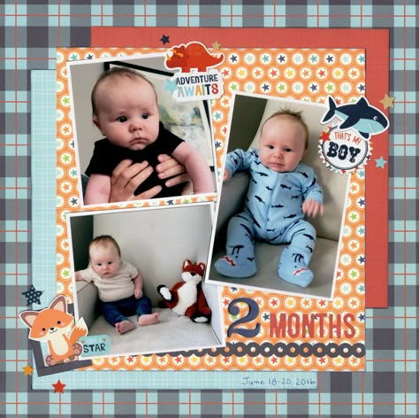 Scrapbook Baby Book Ideas, Baby Boy Scrapbook Layouts, Boy Scrapbook Layouts, Baby Scrapbook Album, Twin Baby Boys, Beautiful Scrapbook Layouts, Baby Scrapbook Pages, Scrapbooking Layouts Baby