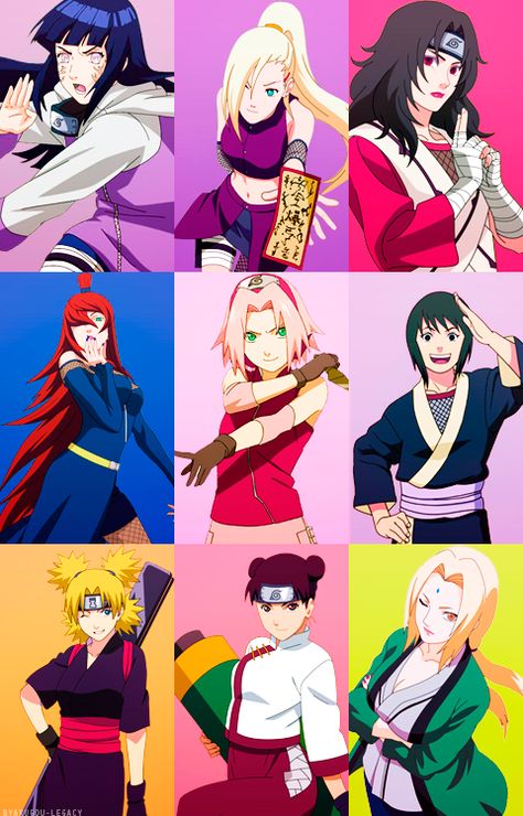 Women of Naruto, Hinata, Ino, Kurenai sensei, Mei, Sakura, Shizune sensei, Temari, Ten Ten, Tsunade sensei^^* Naruto Necklace, Naruto And Sakura, Kakashi Itachi, Bahasa Jepun, Kurama Naruto, Naruto Gaiden, Anime For Life, Kushina Uzumaki, Naruto And Hinata