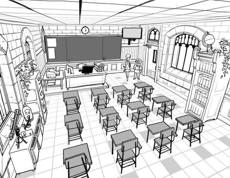 Drawing Reference Backgrounds, Room Perspective Drawing Reference, Perspective Studies, Room Perspective, Room Perspective Drawing, Storyboard Drawing, Perspective Drawing Architecture, Perspective Drawing Lessons, Comic Tutorial