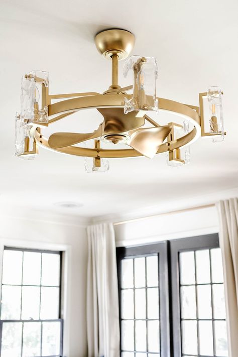 Elegant Ceiling Fans With Light, Light Fixtures With Fans, Fan Vs Chandelier, Ceiling Fan With Chandelier Light, Bedroom Fan Light Fixtures, Ceiling Fan Kitchen Ideas, Kitchen Fandeliers, Fan With Light Living Rooms, Ceiling Fan Master Room