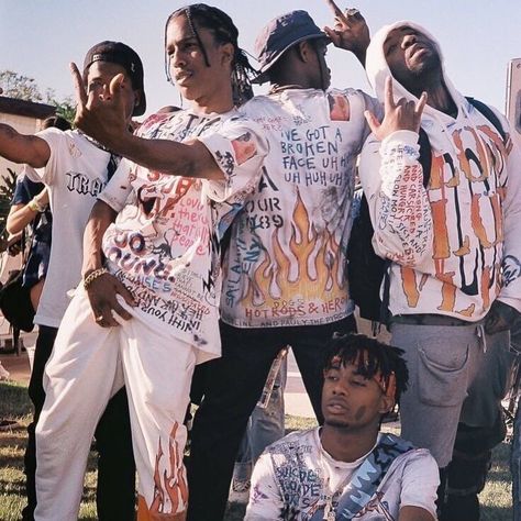 A$AP Rocky x Playboi Carti x VLONE Asap Mob, Cultura Hip Hop, Lord Pretty Flacko, Mode Hip Hop, Pretty Flacko, Rapper Art, A$ap Rocky, Lil Uzi Vert, Hip Hop Culture