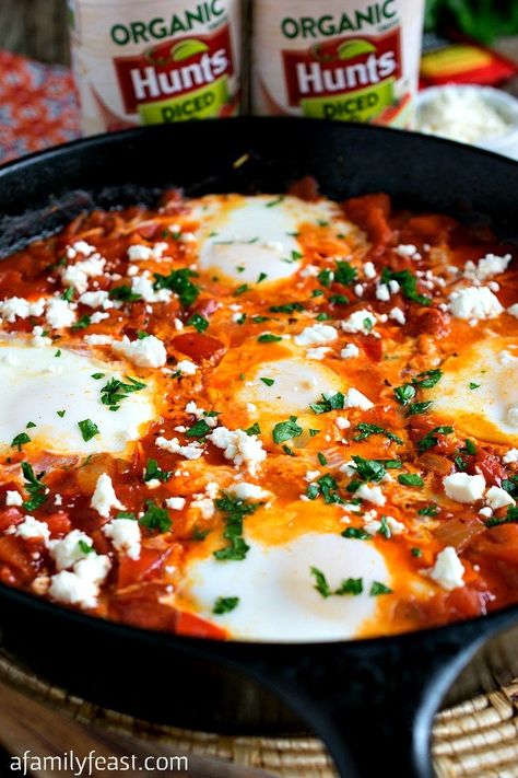 Shakshuka - A Family Feast® Wellington Food, French Coconut Pie, Coconut Pie Recipe, Singapore Noodles, Shakshuka Recipes, Moroccan Cooking, Spicy Tomato Sauce, Coconut Pie, Tasty Kitchen