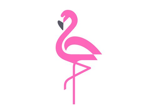 Flamingo 1 by Kakha Kakhadzen on Dribbble Bow Tie Tattoo, Flamingo Logo, Flamingo Tattoo, Flamingo Craft, Flamingo Illustration, Almirah Designs, Doodle Art Flowers, Logo Identity, Dainty Tattoos