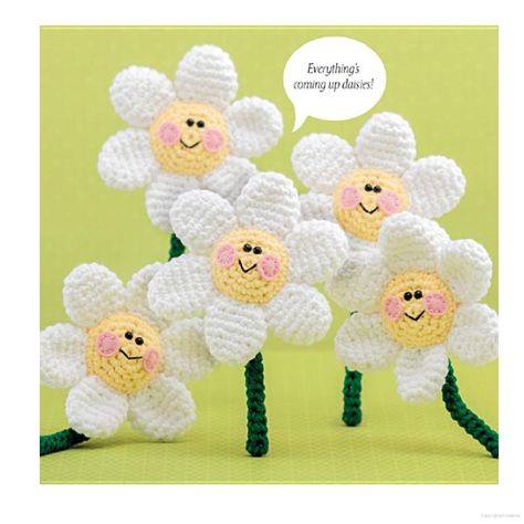 Daisy Amigurumi, create a very cute daisy flower Amigurumi! From the book: Images via google books More Great Looks Like This Flower Amigurumi Free Pattern, Flower Amigurumi, Crochet Potholder Patterns, Crochet Cactus, Crochet Daisy, Crochet Amigurumi Free, Crochet Flower Tutorial, Daisy Pattern, Crochet Flower Patterns