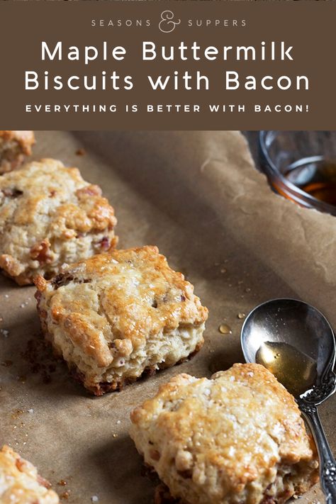 Maple Syrup Biscuits, Maple Biscuits Recipe, Buttermilk Biscuit Muffins, Maple Bacon Biscuits, Maple Street Biscuit Company Copycat, Buttermilk Recipes Breakfast, Fall Biscuits, Maple Biscuits, Flavored Biscuits