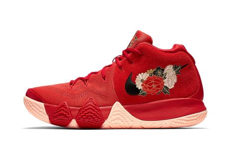 Nike Kyrie 4 Chinese New Year january release date red floral Kyrie Irving footwear flowers peach plum peonies blossom orchid cny 2018 Zapatillas Kyrie Irving, White Mamba, Zapatillas Nike Basketball, Best Volleyball Shoes, Kyrie 4, Best Basketball Shoes, Kyrie Irving, Nike Kyrie, Volleyball Shoes