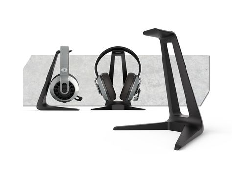 The MakerBot Headphone Stand went through the same design process used in professional design and engineering industries. Multiple design iterations a Diy Headphone Stand, Headphones Stand, Headphone Organizer, Cheap Headphones, Diy Headphones, Drukarka 3d, Headset Stand, Headphone Stand, Headphone Holder