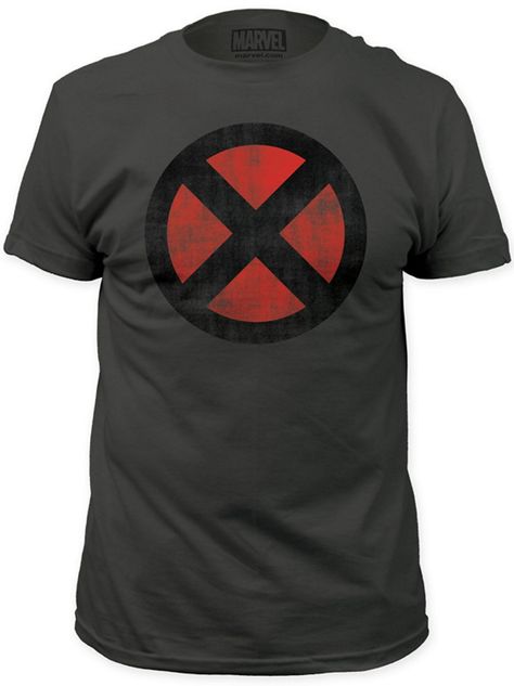 X-Men Logo T-Shirt X Men Logo, Men Logo, School Logo, Band Shirts, The Avengers, Xmen, Jersey Tee, Logo T Shirt, Gray Tshirt