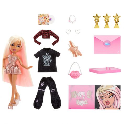 Bratz x Karol G Collector doll 2024 All Bratz Dolls, Kylie Jenner Collection, Latin Grammys, New Barbie Dolls, Animation News, Pet Monsters, Harry Potter Funko Pop, Brat Doll, Disney Princess Dolls