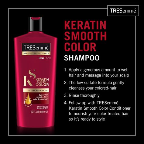 TRESemme Shampoo Keratin Smooth Color 22 oz#Keratin, #Shampoo, #TRESemme Tresemme Heat Protectant, Keratin Shampoo And Conditioner, Tresemme Hair Products, Shampoo Tresemme, Anti Hair Fall Shampoo, Tresemme Shampoo, Tresemme Keratin Smooth, Anti Hair Fall, Keratin Shampoo