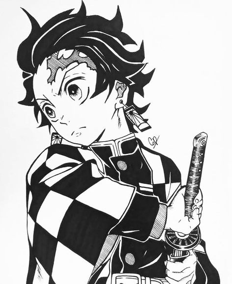 Tanjiro Pattern, Persona Anime, Anime Lineart, Small Drawings, Tanjiro Kamado, Anime Tattoos, Character Sketch, Anime Character Drawing, Anime Eyes