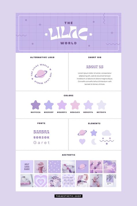 Bold - Serif Font Combinations Computer Color Palette, Bts Color Palette, Lilac Branding, Graphic Design Color Palette, Color Palette Theme, Lilac Color Palette, Canva Theme, Lilac Palette, Logos Aesthetic