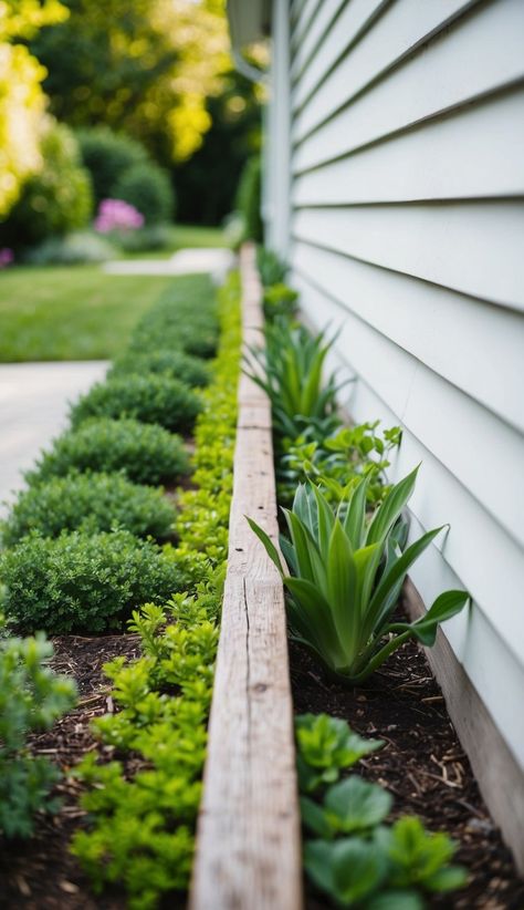 23 Side of House Landscaping Ideas: Boost Curb Appeal Raised Bed Landscaping Front Yard, Landscaping Ideas For Front Of House, Landscaping For Front Of House, Side Of House Landscaping Ideas, Side Of House Landscaping, House Landscaping Ideas, Gravel Pathway, Clumping Bamboo, Wood Edging