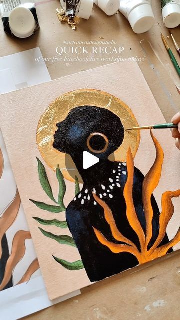 Art Canvas Design Studio ® on Instagram: "Gold & Gorgeous! 🫰🏻  Quick recap video of our gold foil free Facebook live workshop today!!! - FULL TUTORIAL POSTED TO OUR YOUTUBE CHANNEL ❤️  #gold #facebook #facebooklive #free #freetutorial #tutorial #goldfoil #abstractart #abtract #acrylic #acrylicpainting #workshop #online" Gold Foil Acrylic Painting, Gold Foil Art Diy, Gold Foil Art Canvas, Painting With Gold Foil, Gold Foil Painting, Foil Painting, Recap Video, Embroidered Canvas Art, Wall Art Tutorial