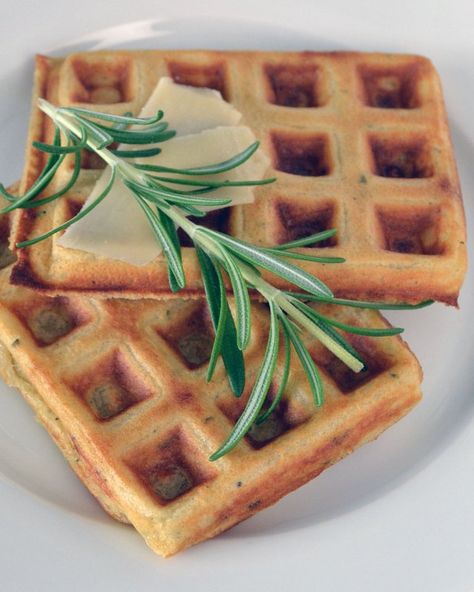 Parmesan Waffles, Zucchini And Asparagus, Dinner Waffles, Cuisinart Recipes, Grilling Veggies, Savory Waffle Recipe, Thanksgiving Brunch, Waffle Bowl, Waffle Ingredients