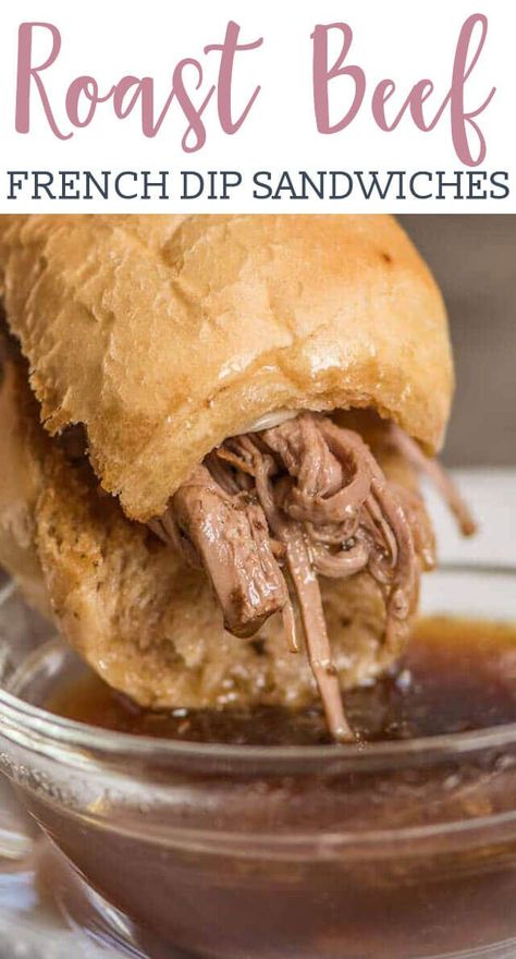 Roast Beef French Dip, Crock Pot French Dip Sandwiches, Au Jus Sauce, Crock Pot French Dip, Jus Sauce, French Dip Sandwich Crockpot, Roast Beef Sandwich Recipes, French Dip Crock Pot, Beef Sandwich Recipes