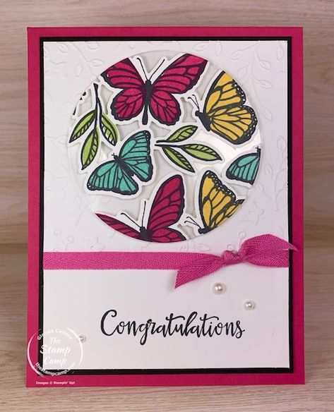 Technique Tuesday this week is the Floating Elements technique. I chose the new Floating & Fluttering stamp set to create this fun floating butterfly card. #thestampcamp #stampinup #technique Technique Tuesday, Butterfly Stamp, Fancy Folds, Butterfly Cards, Valentine Cards, Ink Pad, Embossing Folder, Stamping Up, Stampin Up Cards