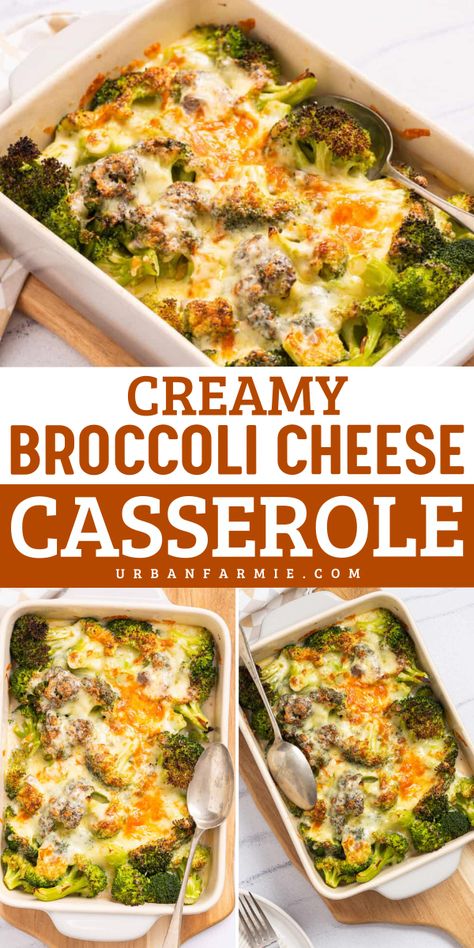 Creamy Broccoli Cheese Casserole is a holiday lifesaver! Made with just 3 ingredients—broccoli, cheddar cheese, and cream of mushroom soup—this dish is nutritious, comforting, and ready in less than 30 minutes. Perfect for Christmas side dish recipes! #FeelingFestive24 Old Fashion Broccoli Casserole, Best Broccoli And Cheese Casserole, Christmas Broccoli Casserole, Broccoli And Cheddar Casserole, Cheesy Broccoli Bake, Broccoli Cream Cheese Casserole, Broccoli Cauliflower Cheese Casserole, Broccoli Casserole With Cream Cheese, Brocolli Cheese Casserole