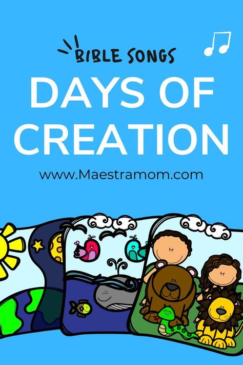 Creation Bible Lessons, Childrens Bible Songs, Kindergarten Sunday School, Toddler Bible Lessons, Bible Class Activities, Bible Songs For Kids, Toddler Sunday School, Sunday School Songs, Creation Bible