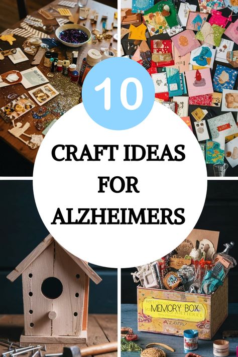 10 craft ideas to share with your loved one living with dementia, these dementia activities will bring a smile on your loved ones face.  Alzheimer's doesn't take away the ability to enjoy arts and crafts. Read more below. Alzimers Activities, Senior Home Activities Assisted Living, Alzheimer's Activities Ideas, Halloween Crafts For Seniors Assisted Living, Elderly Arts And Crafts, Memory Care Unit Activities, Dementiability Crafts, Crafts For Memory Care Patients, Crafts For Old People