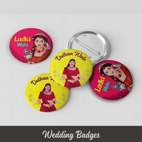 Celebrating love and luck with these adorable wedding badges! Every bride deserves to feel special on her big day. Who else is ready to say "I do"?

These wedding badges are the perfect touch for the lucky bride! Let the celebrations begin as we toast to love, laughter, and happily ever after! Graphic Designing Virtual Illustration for Indian Wedding Badges for Bride Side.

DM to get your personalized Wedding Badges. Designing Illustration, Wedding Badges, Love And Luck, Graphic Designing, Feel Special, Feeling Special, Happily Ever After, Ever After, Personalized Wedding