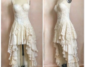 Layered Lace Dress, Shabby Chic Dress, Alevel Art, Full Gown, Lacey Dress, Hippie Fashion, Upcycled Clothes, Wedding 2025, Halloween Inspo