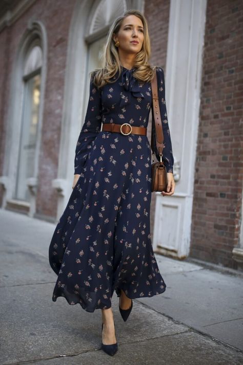 How To Dress Soft Chic Style Long Sleeve Floral Maxi Dress, High Waist Maxi Dress, Spring Fashion Casual, Midi Shift Dress, Elegant Maxi Dress, Womens Shift Dresses, Long Midi Dress, Dresses Elegant, Long Sleeve Maxi