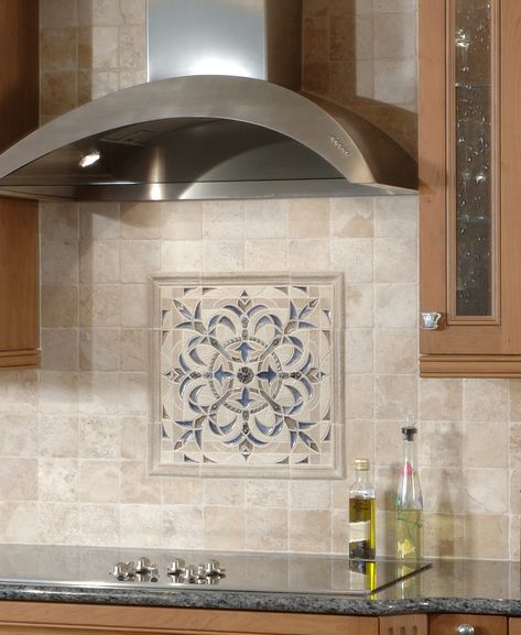 Mediterranean Tile Backsplash, Sonoma Tilemakers, Kitchen Backsplash Tile Designs, Backsplash Tile Design, Luxury Bathroom Tiles, Stove Backsplash, Mosaic Backsplash Kitchen, Accent Backsplash, Metallic Backsplash