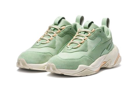 PUMA Thunder Desert 2018 release date info drop sneakers shoes footwear Mint Black White Particle Beige Puma Thunder, Blaze Of Glory, Adidas Sl 72, Sporty Shoes, Dad Shoes, Shoes Sport, Adidas Nmd, Leather Shoes Woman, Sneakers Outfit