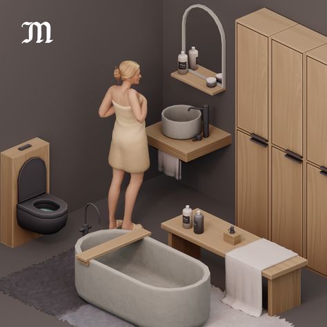 🌿 SERENE BATHROOM - UPDATE 24.10.2021 | myshunosun on Patreon Build Buy Sims 4 Cc, Sims 4 Cc Modern Furniture, Sims 4 Sofa Cc, Sims 4 Cc Furniture Functional, The Sims 4 Pack, Mods Sims 4, Los Sims 4 Mods, Furniture Cc, Die Sims 4