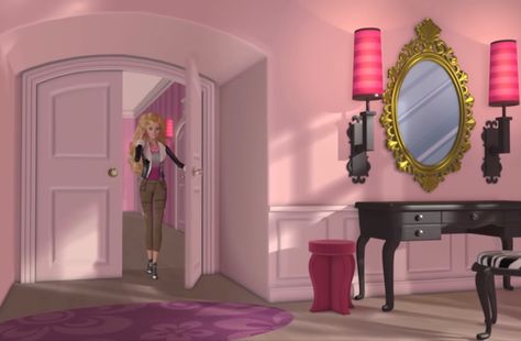 Barbie Life In The Dreamhouse House Layout, Barbie Dream House Inside, Barbie Life In The Dreamhouse Characters, Barbie Dream House Interior, Barbie Life In The Dreamhouse House, Barbie Dream House Layout, French Barbie, Dream House Closet, Dream House Layout