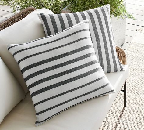 Outdoor Fire Table, Small Entryways, Corner Design, Entertaining Essentials, Indoor Outdoor Pillows, Fire Table, Screened In Porch, Outdoor Pillow, Stripe Pillow