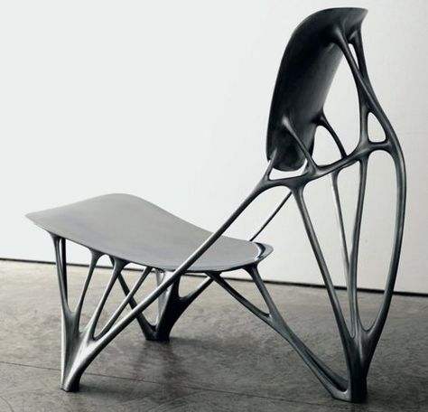 Industrial Design - “Bone Chair” by Joris Laarman - This makes me think of "Alien" for some reason. I love it. Bone Chair, Bionic Design, Chair Designs, Diy Furniture Bedroom, Generative Design, Deco Retro, Art Chair, Smart Furniture, Creative Furniture