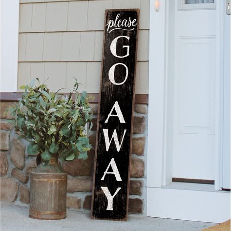 PRICES MAY VARY. Highest Quality Materials: This handcrafted Porch Board Hanging Welcome Sign and Porch leaner is made of a specially developed, 100% weatherproof, composite material that will not rot, warp, or fall apart with rain. It is printed with weatherproof UV Inks that won’t fade, peel or crack. It measures 8” high x 46.5” wide x .4” thick, weighs 3.5 lbs. and is designed for both Outside and Inside home, door and porch decoration use. Beautifully Crafted Sign for Every Occasion: Our ver Front Porch Decor Signs, Welcome Sign Front Door Painting, Wood Front Porch Signs, Wood Porch Signs Diy, Door Leaner Signs Diy, Halloween Porch Leaner, Funny Front Porch Signs, Door Leaner Signs, Tiny Front Porch Ideas