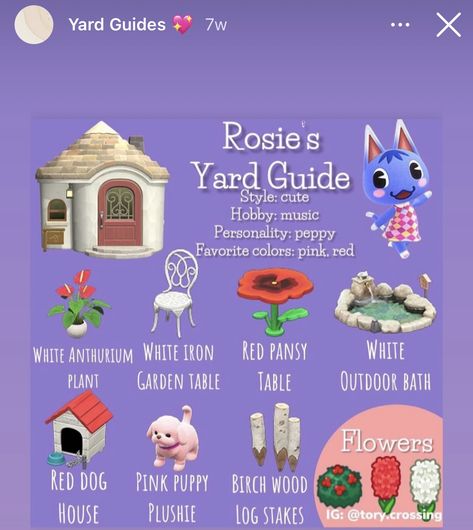 Acnh Alice Yard Guide, Animal Crossing Gift Guide Shino, Acnh Rosie's Yard, Rosie Acnh Yard, Cat Island Acnh, Acnh Villager Yard Guide, Acnh Cats, Animal Crossing Yard Guide, Acnh Rosie