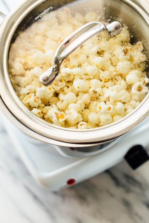 Stovetop Popcorn Recipes, Popcorn On The Stove, Theater Popcorn, Cheap Snack, Stovetop Popcorn, Cookie And Kate, Movie Theater Popcorn, Perfect Popcorn, Winter Foods