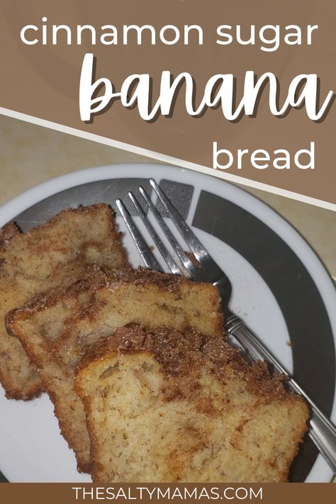 Banana Bread Recipe Moist Cinnamon, No Fail Banana Bread Recipe, Recipes With Rotten Bananas, Banana Cinnamon Bread Recipe, Cinnamon Sugar Banana Muffins, Crunchy Banana Bread Recipe, Crispy Banana Bread Recipe, Recipes For Banana Bread, Rotten Banana Recipes