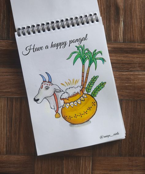 Pongal Drawings Design, Pongal Mandala Art, Pongal Drawing Ideas, Pongal Painting, Pongal Drawing For Kids, Pongal Drawing, Chocolate Drawing, Poppy Coloring Page, Animation Drawing Sketches