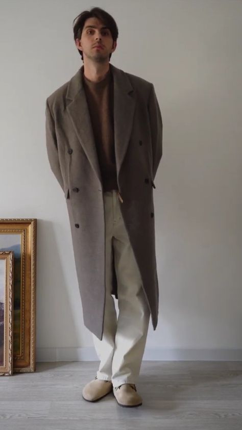 Gray Overcoat Men Outfit, Gray Coat Outfit Men, Grey Overcoat Men Outfit, Grey Coat Outfit Men, Coat Outfit Men, Overcoat Outfit, Grey Coat Outfit, Batman Custom, Grey Overcoat