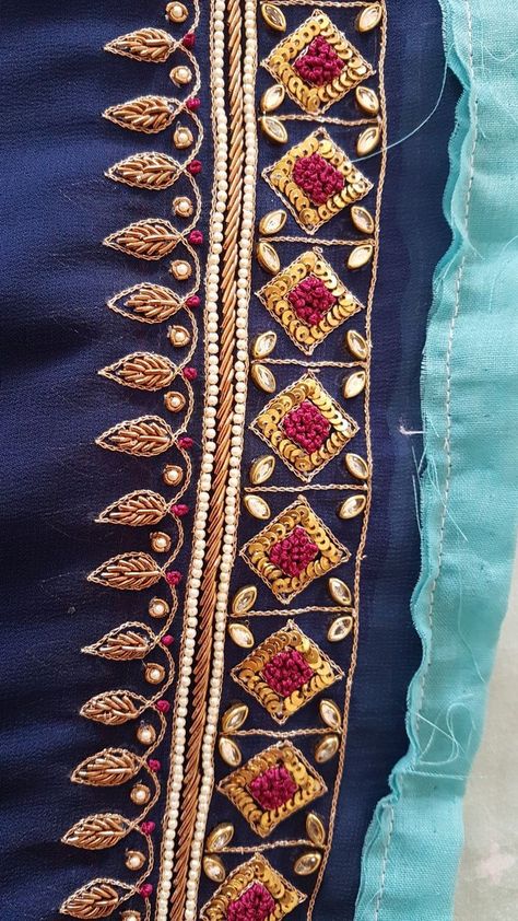 Machi Work Blouse Design Simple, Khatli Work Blouse Design New Simple, Khat Work Blouse Design, Khatli Work Blouse Design New, Khatli Work Blouse, Khatli Work, Hand Work Design, Maggam Work Designs, Blouse Design Images