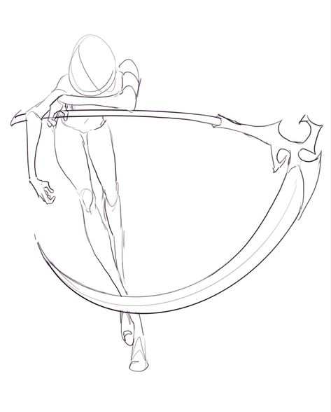 Sythe Reference Pose, Bow Character Poses, Someone Crossing Their Arms Reference, Claw Poses Drawing, Pose With Spear Reference, Sythe Poses Drawing Male, Sycthe Drawings, Pose Ideas Sketch, Sythe Poses Anime