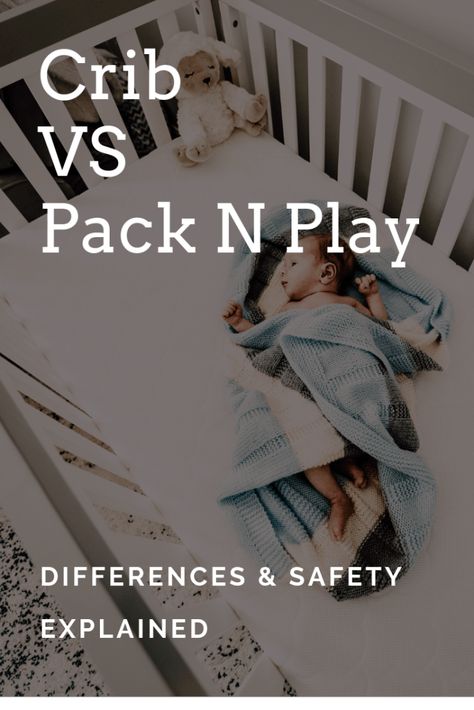 What's the difference between a crib vs a pack n play? Are pack n plays safe? Do you even need a full size crib? All these questions and more explained. Pack And Play As Crib Nursery, Pack N Play Toddler Bed, Best Pack And Play, Pack N Play Bassinet, Baby Pack And Play, Graco Pack N Play, Modern Crib, Pack N Play, Pack And Play