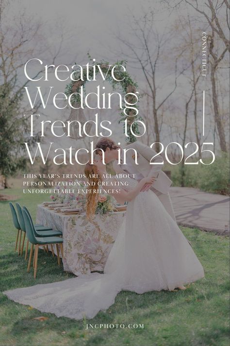 The 2025 wedding season is filled with exciting trends that redefine tradition. Think custom decor, immersive guest experiences, and modern twists on classic elements. Whether it’s eye-catching color palettes or intimate ceremonies with a twist, these bold ideas are perfect for couples looking to make their wedding day truly unique and memorable. Summer Wedding Design, Wedding Decor Trends 2025, Trendy Wedding Colors 2024, Wedding Ideas 2025 Trends, 2025 Wedding Decor Trends, Bold Wedding Decor, Different Types Of Weddings, Wedding Experience Ideas, Modern Wedding Color Palettes